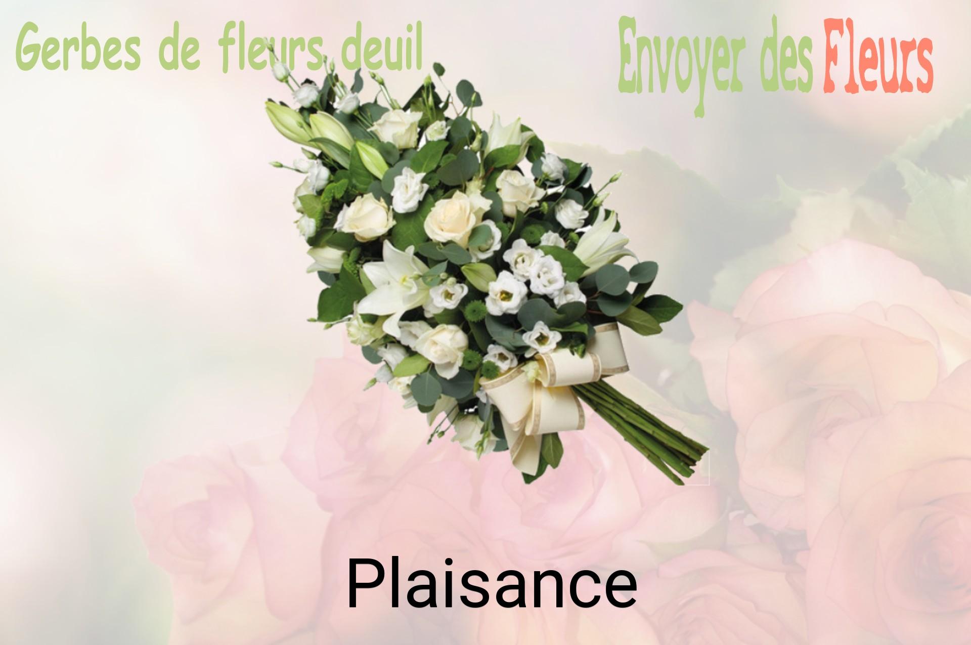 Gerbe de fleurs de deuil livrée à Plaisance
